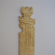 Knife bone handle with Hathor or Isis image